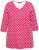 Ulla Popken Minimalist Ho Ho Ho Print 3/4 Sleeve Tee Salsa Red - T-shirts imprimés pour femme - 