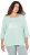 Ulla Popken Metallic Lettering 3/4 Sleeve Tee Mint Green - T-shirts imprimés pour femme - 