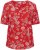Kaffe Curve Ami Short Sleeve Blouse Printed Poppy Red - Blouses et tuniques - 