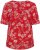 Kaffe Curve Ami Short Sleeve Blouse Printed Poppy Red - Blouses et tuniques - 