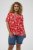 Kaffe Curve Ami Short Sleeve Blouse Printed Poppy Red - Blouses et tuniques - 