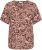 Kaffe Curve Ami Short Sleeve Blouse Printed Henna Brown - Blouses et tuniques - 