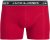 Jack & Jones Hector Solid Trunks 3-Pack Navy/Red/Grey - Boxers - Caleçons Grande Taille 