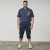 North Latitude 61150 Cargo Comfort Fit Capri Bleu Marine - Shorts - Shorts hommes grande taille