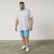 North Latitude 61147 Short Chino Bleu Moyen - Shorts - Shorts hommes grande taille
