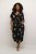 Kaffe Curve Jenna Robe Noir/Brown Flower imprimé - Robes - 