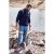 JP1880 Cardigan Knitted with Zipper Navy - Sweatshirts & Hoodies - Sweatshirts/Hoodies grande taille homme