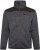 Kam jeans KV133 Twisted Marl Fleece Jacket Black - Vestes - Vestes homme grandes tailles