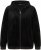 Ulla Popken Tulip Line Print Velour Zip Hoodie Black - Sweatshirts & hoodies - 