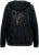 Ulla Popken Tulip Line Print Velour Zip Hoodie Black - Sweatshirts & hoodies - 