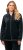 Ulla Popken Tulip Line Print Velour Zip Hoodie Black - Sweatshirts & hoodies - 