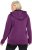 Ulla Popken Sweater Knit Fleece Hoodie Aubergine - Sweatshirts & hoodies - 