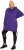 Ulla Popken Longline Lace Up Hoodie Purple - Sweatshirts & hoodies - 