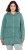 Ulla Popken Tiered Flounce Panel Zip Up Hoodie Green - Sweatshirts & hoodies - 