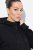 Ulla Popken Mix Fabric Reflective Trim Zip Hoodie Black - Sweatshirts & hoodies - Sweats, hoodies et mailles douillets