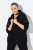 Ulla Popken Mix Fabric Reflective Trim Zip Hoodie Black - Sweatshirts & hoodies - Sweats, hoodies et mailles douillets