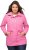 Ulla Popken HYPRAR Striped Triple Function Jacket Fuchsia Pink - Vestes - 