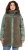 Ulla Popken Mixed Texture Fleece Quilted Jacket Olive - Vestes - 