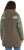 Ulla Popken Mixed Texture Fleece Quilted Jacket Olive - Vestes - 