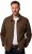 JP1880 Leather Jacket Nubuck Shirt Collar Brown - Vestes - Vestes homme grandes tailles