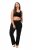 Ulla Popken Bootcut Elastic Waist Cotton French Terry Sport Pants Black - Ulla Popken - Ulla Popken Grandes Tailles