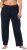Ulla Popken Bootcut Elastic Waist Cotton French Terry Sport Pants Night Blue - Jeans & Pantalons Femme Grandes Tailles – Plus Size - 