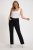 Ulla Popken Basic Mony Tapered Leg Stretch Pants Black - Jeans & Pantalons Femme Grandes Tailles – Plus Size - 