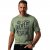 JP1880 T-Shirt Short Sleeve Chest Print Eucalyptus Green - T-shirts - T-shirts Homme Grande Taille