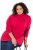 Ulla Popken Basic Long Sleeve Slim Fit Turtleneck Red - Sweatshirts & hoodies - Sweats, hoodies et mailles douillets