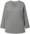 Ulla Popken Back To Basics V-Neck Relaxed Fit Cotton Tee Light Grey Melange - T-shirts - 
