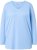 Ulla Popken Back To Basics V-Neck Relaxed Fit Cotton Tee Light Blue - T-shirts - 