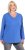Ulla Popken Back To Basics V-Neck Relaxed Fit Cotton Tee Peacock Blue - Ulla Popken - 