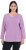 Ulla Popken Back To Basics V-Neck Relaxed Fit Cotton Tee Lavender - T-shirts - 