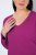 Ulla Popken Back To Basics V-Neck Relaxed Fit Cotton Tee Berry - T-shirts - T-shirts au féminin, grandes tailles