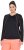 Ulla Popken UPF 50+ Contrast Piping Long Sleeve Tee Black - T-shirts imprimés pour femme - 