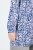 Ulla Popken Allover Printed Pleated Long Sleeve Tee Dark Blue - T-shirts imprimés pour femme - Tee-shirts à motifs pour femme