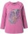 Ulla Popken Inverted Seam Long Sleeve Graphic Tee Dark Rose - T-shirts imprimés pour femme - 