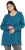 Ulla Popken Pleated Confetti Print Long Sleeve Tee Teal - T-shirts imprimés pour femme - 