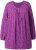 Ulla Popken Pleated Confetti Print Long Sleeve Tee Light Plum - T-shirts imprimés pour femme - 