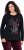 Ulla Popken Motivational Graphic Long Sleeve Tee Black - T-shirts imprimés pour femme - 