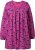 Ulla Popken Pleated Long Sleeve Floral Knit Tunic Summer Berry - T-shirts imprimés pour femme - 