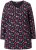 Ulla Popken Peppermint Tree V-Neck Holiday Cotton Long Sleeve Knit Tunic Black - T-shirts imprimés pour femme - 