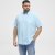 North Latitude Shirt Short Sleeve Turquoise - Chemises - Chemises Grandes Tailles Hommes