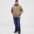 North Latitude Hoodie with Zipper Dark Sand TALL - TALL sweatshirts - 