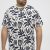 North Latitude T-shirt Allover Printed Navy - T-shirts - T-shirts Homme Grande Taille