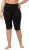 Ulla Popken Stretch Knit Bike Shorts Black - Jeans & Pantalons Femme Grandes Tailles – Plus Size - 