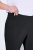Ulla Popken Bengaline Elastic Waist Stretch Capri Pants Black - Pantalons en tissu - Pantalons larges femme grande taille