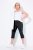 Ulla Popken Bengaline Elastic Waist Stretch Capri Pants Black - Pantalons en tissu - Pantalons larges femme grande taille