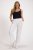 Ulla Popken Drawstring Elastic Waist Mary Fit Linen Pants Snow White - Jeans & Pantalons Femme Grandes Tailles – Plus Size - 