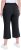 Ulla Popken Cool Linen Elastic Waist Capri Pants Black - Jeans & Pantalons Femme Grandes Tailles – Plus Size - 
